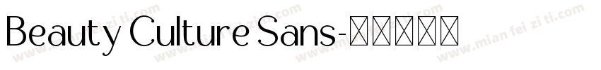 Beauty Culture Sans字体转换